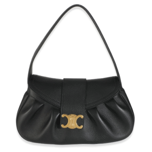 Celine Black Supple Calfskin Medium Polly Bag